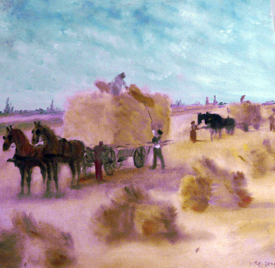 Slika 12 I Autor: Geza Šetet, Tavankut I Naziv: Kosidba 2 I Tehnika: Ulje na platnu I Dimenzija: 40x30 I Cijena: 45 eura