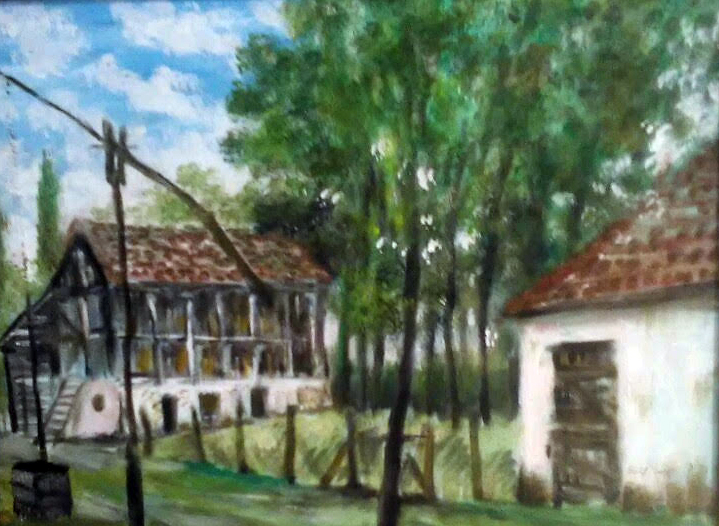 Slika 16 I Autor: Geza Šetet, Tavankut I Naziv: Salaš 1I Tehnika: Ulje na platnu I Dimenzija: 40x30 I Cijena: 45 eura