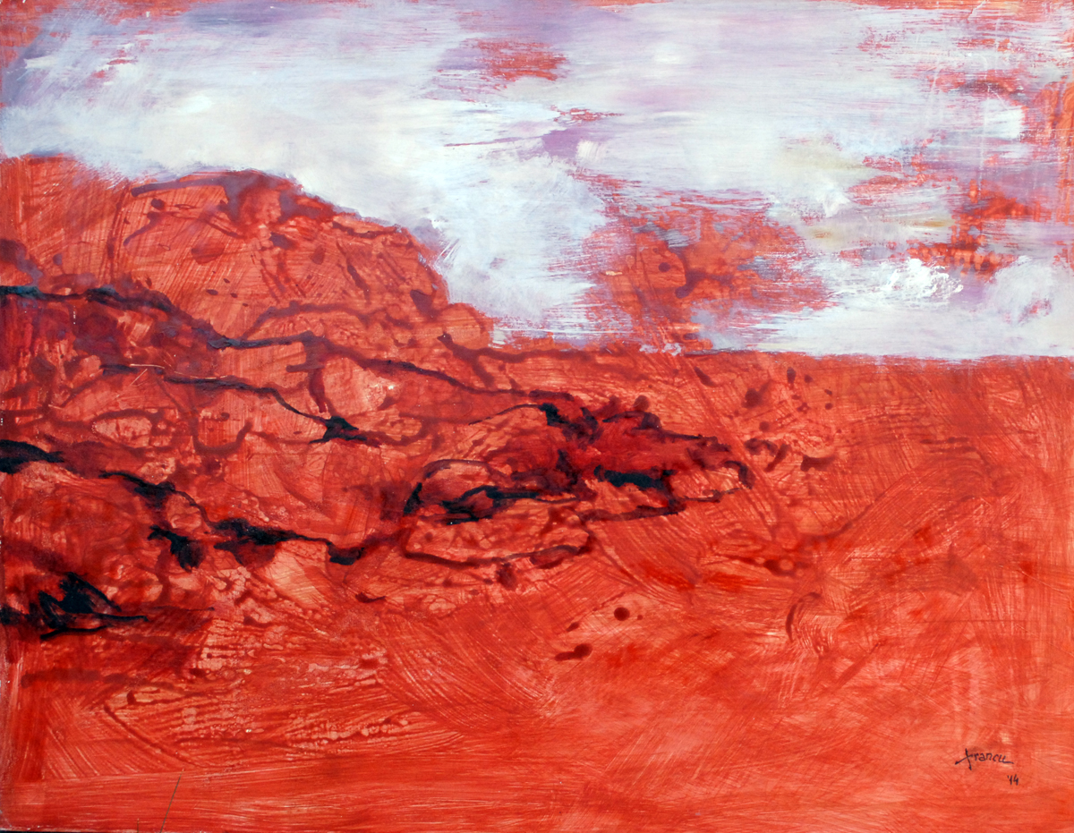 Slika 42 I Autor: Francu Tudor (Rumunjska) I Naziv: Red Landscape I Tehnika: Ulje na platnu I Dimenzija: 70x90 cm I Cijena: 250 eura
